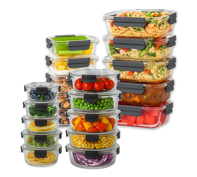 Juego de recipientes de vidrio para alimentos APEX FreshNest™