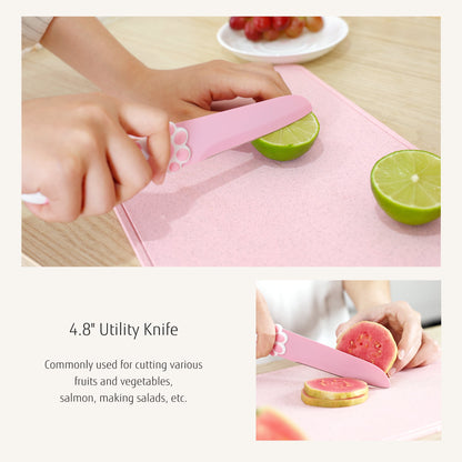Juego de Cuchillos Meowkit de 5 Piezas – Preparación de Cocina sin Esfuerzo con Cuchillas Antiadherentes