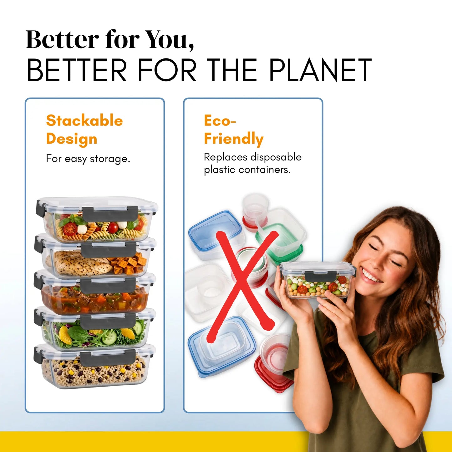 Juego de recipientes de vidrio para alimentos APEX FreshNest™