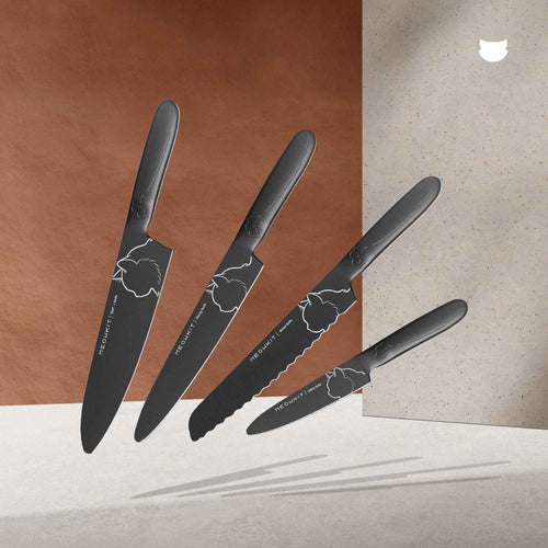 Juego de cuchillos Meowkit Eclipse Series de 4 piezas con revestimiento de titanio