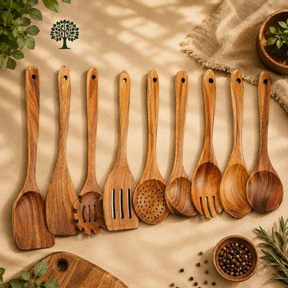 Juegos de utensilios de hoja pequeña Apex Acacia