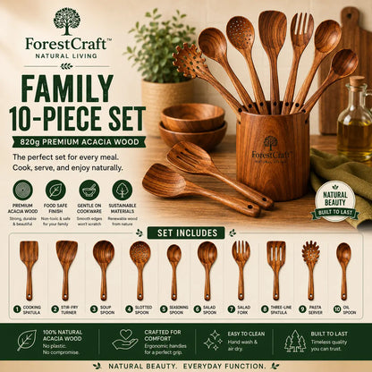 Juegos de utensilios de hoja pequeña Apex Acacia