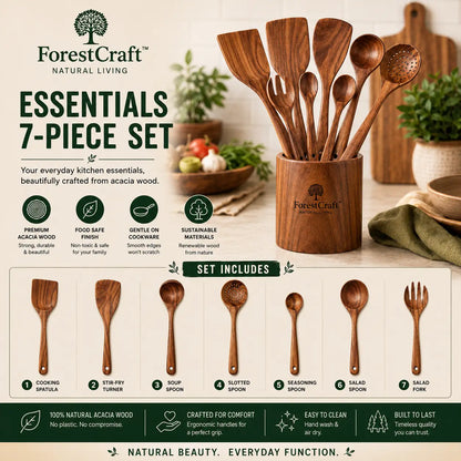 Juegos de utensilios de hoja pequeña Apex Acacia