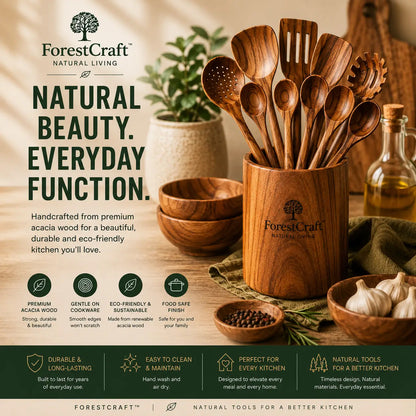 Juegos de utensilios de hoja pequeña Apex Acacia
