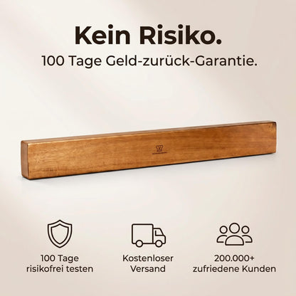 Tira magnética de madera para cuchillos Apex