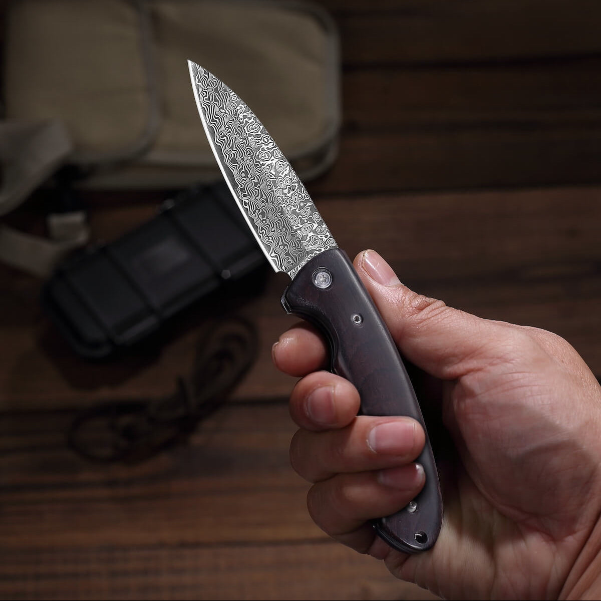 Navaja de bolsillo Apex Atlas Damascus