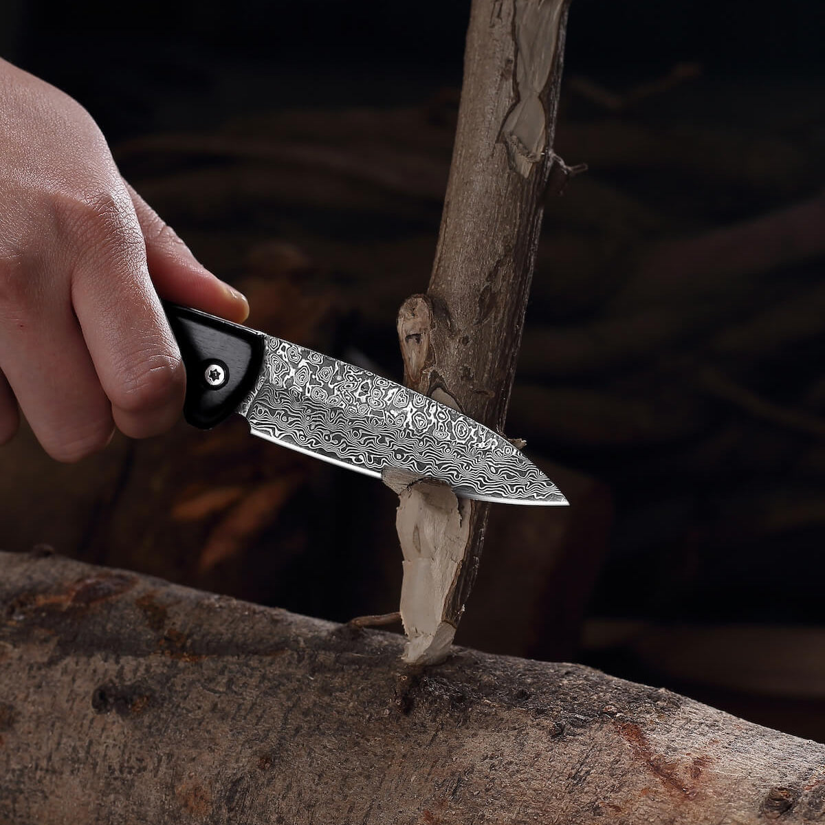 Navaja de bolsillo Apex Atlas Damascus