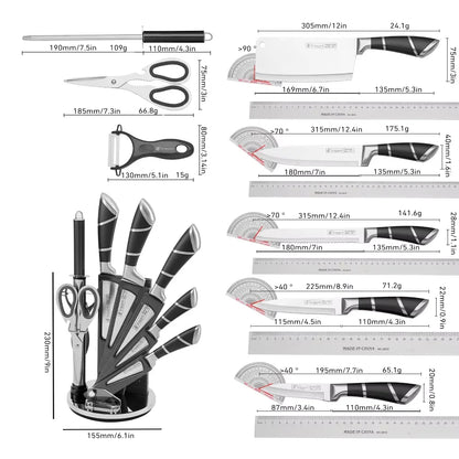Juego de 8 cuchillos con taco APEX BladeCore™