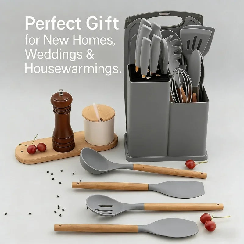 Juego de utensilios de cocina y cuchillos SlateCraft™ de 19 piezas APEX