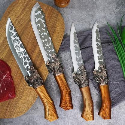 El juego de cuchillos de chef forjados Signature