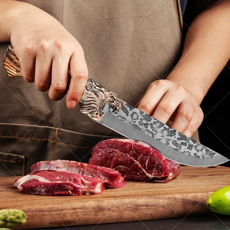 El juego de cuchillos de chef forjados Signature
