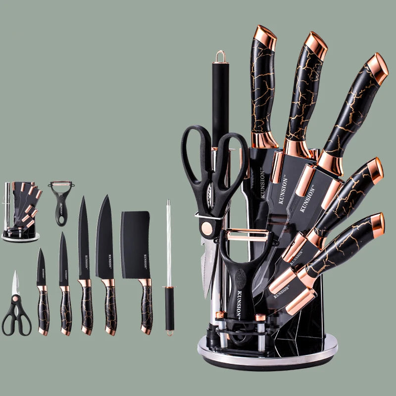 Juego de Cuchillos con Taco APEX NoirEdge™