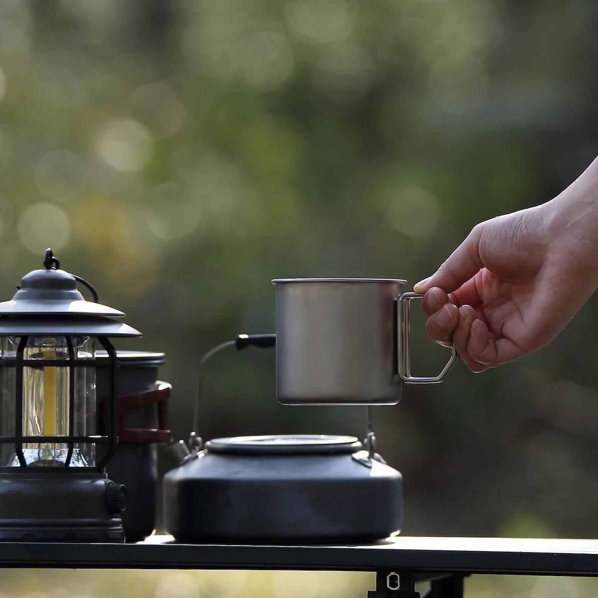 Taza de camping de acero inoxidable Apex