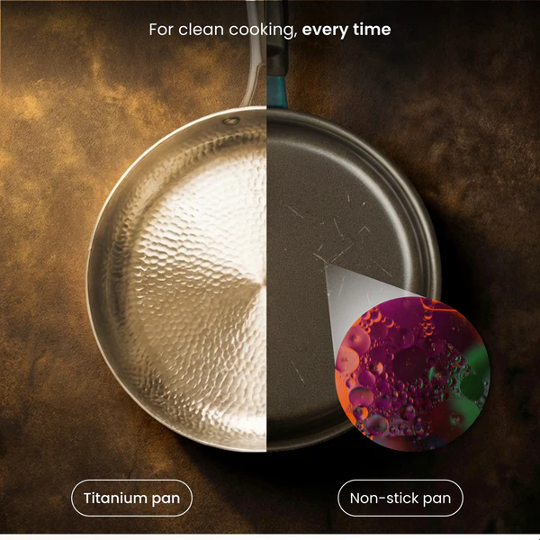 Sartén Profesional de Titanio® | Cocina antiadherente perfecta sin químicos.