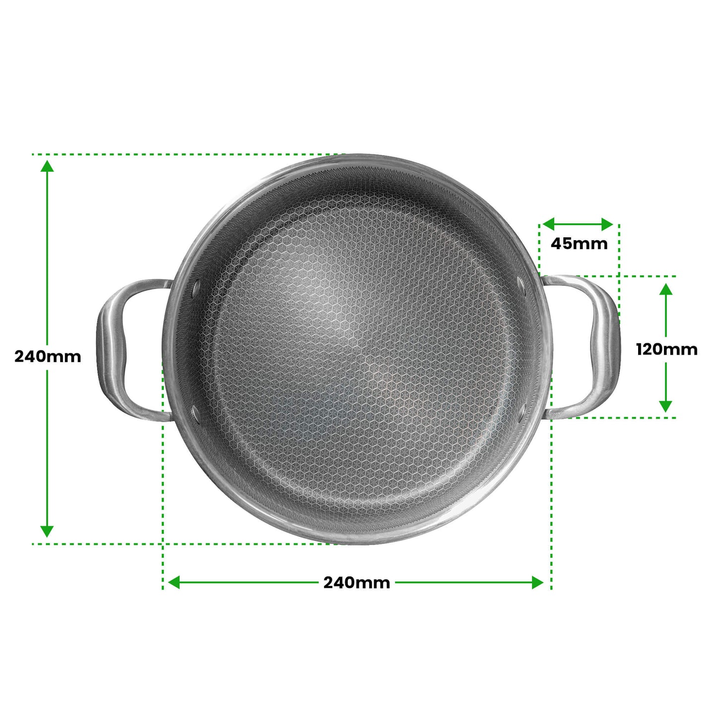 Olla de cocina de acero inoxidable Apex - 24 cm
