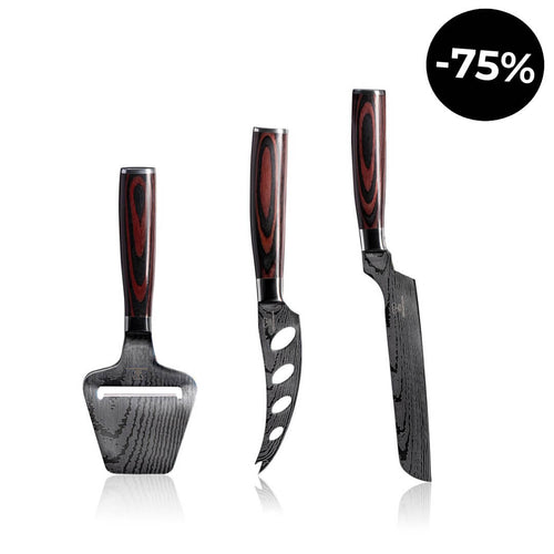 Juego de cuchillo y rebanador de queso Apex Trio