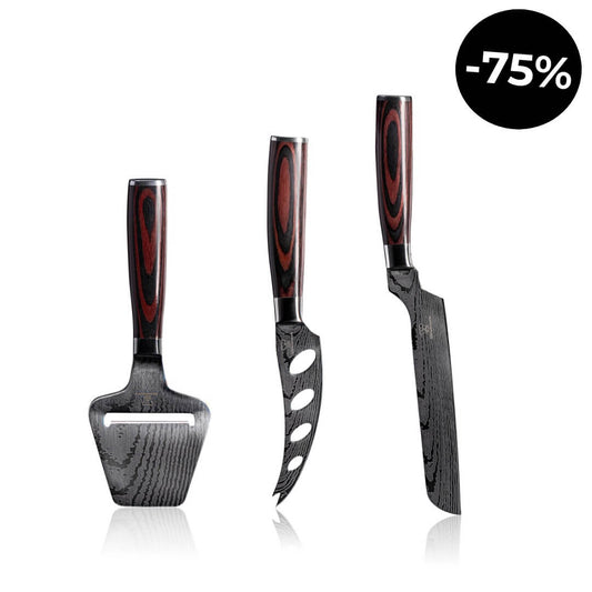 Juego de cuchillo y rebanador de queso Apex Trio