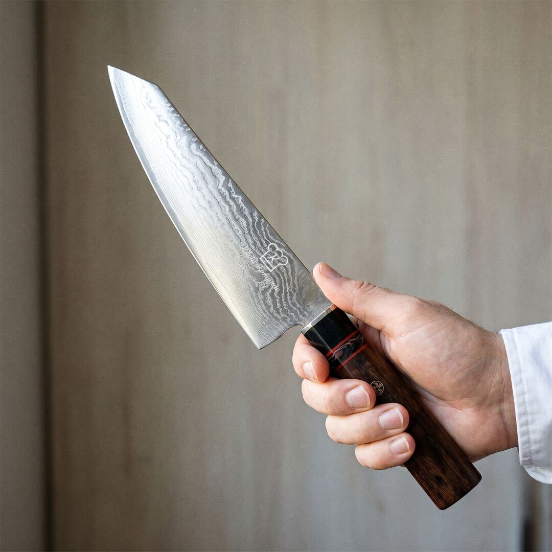 Cuchillo Hacha Curvo Damasco Apex