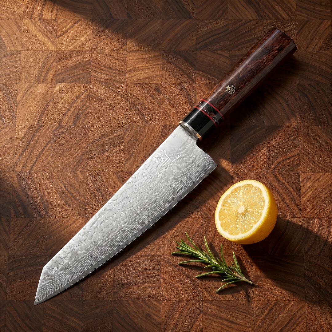 Cuchillo Hacha Curvo Damasco Apex