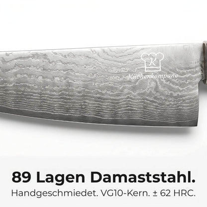 Cuchillo Hacha Curvo Damasco Apex