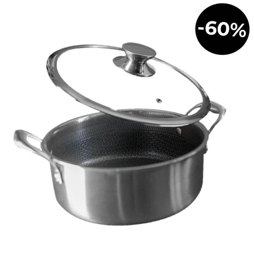 Olla de cocina de acero inoxidable Apex - 24 cm