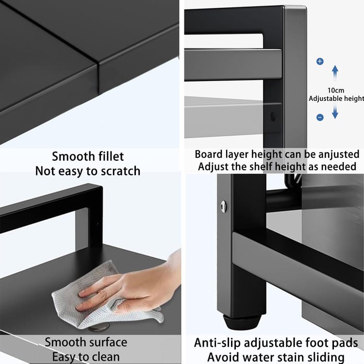 Organizador de cocina ajustable premium de acero inoxidable