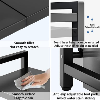 Organizador de cocina ajustable premium de acero inoxidable