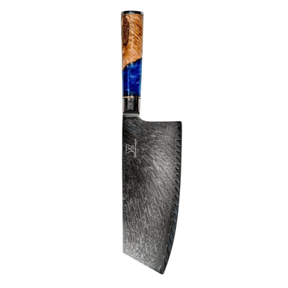 Set de Cuchillos Damasco Apex con Mango de Resina Azul