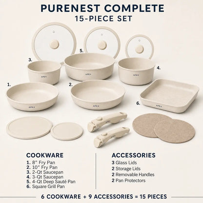 Juego de utensilios de cocina de cerámica PureNest™ de APEX