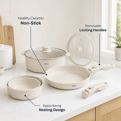 Juego de utensilios de cocina de cerámica PureNest™ de APEX