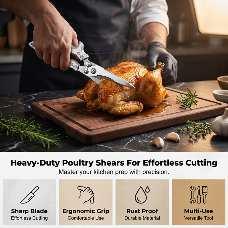 ✂️🍗 Tijeras de cocina de acero inoxidable Apex Premium 🔪💪