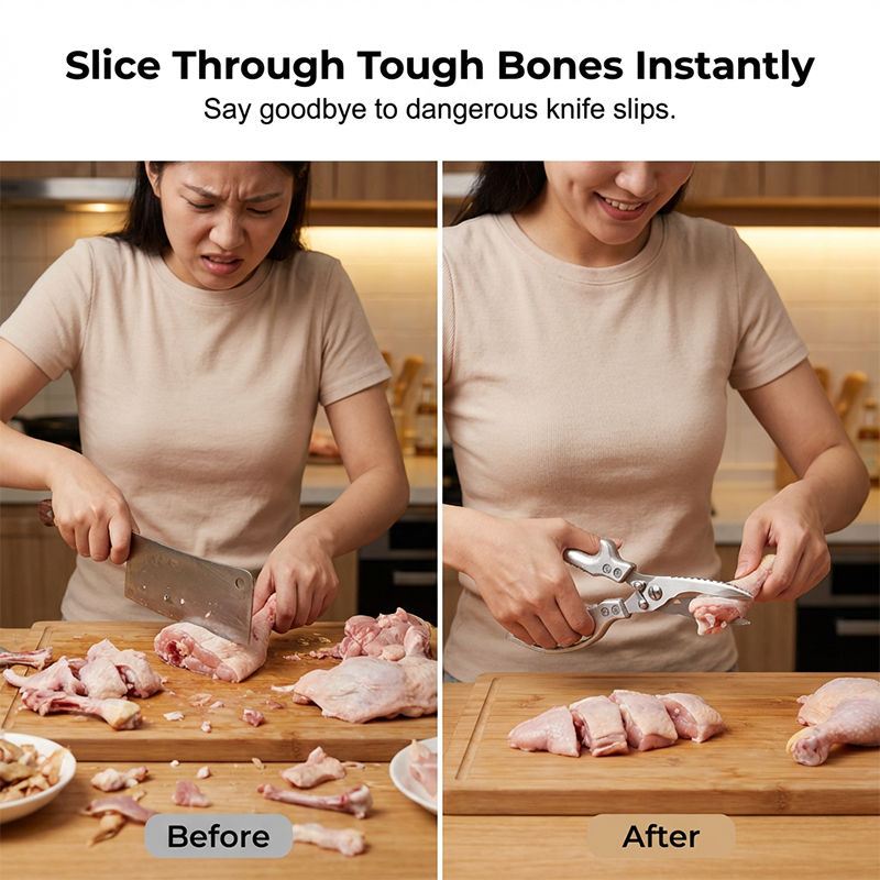 ✂️🍗 Tijeras de cocina de acero inoxidable Apex Premium 🔪💪