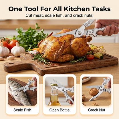 ✂️🍗 Tijeras de cocina de acero inoxidable Apex Premium 🔪💪